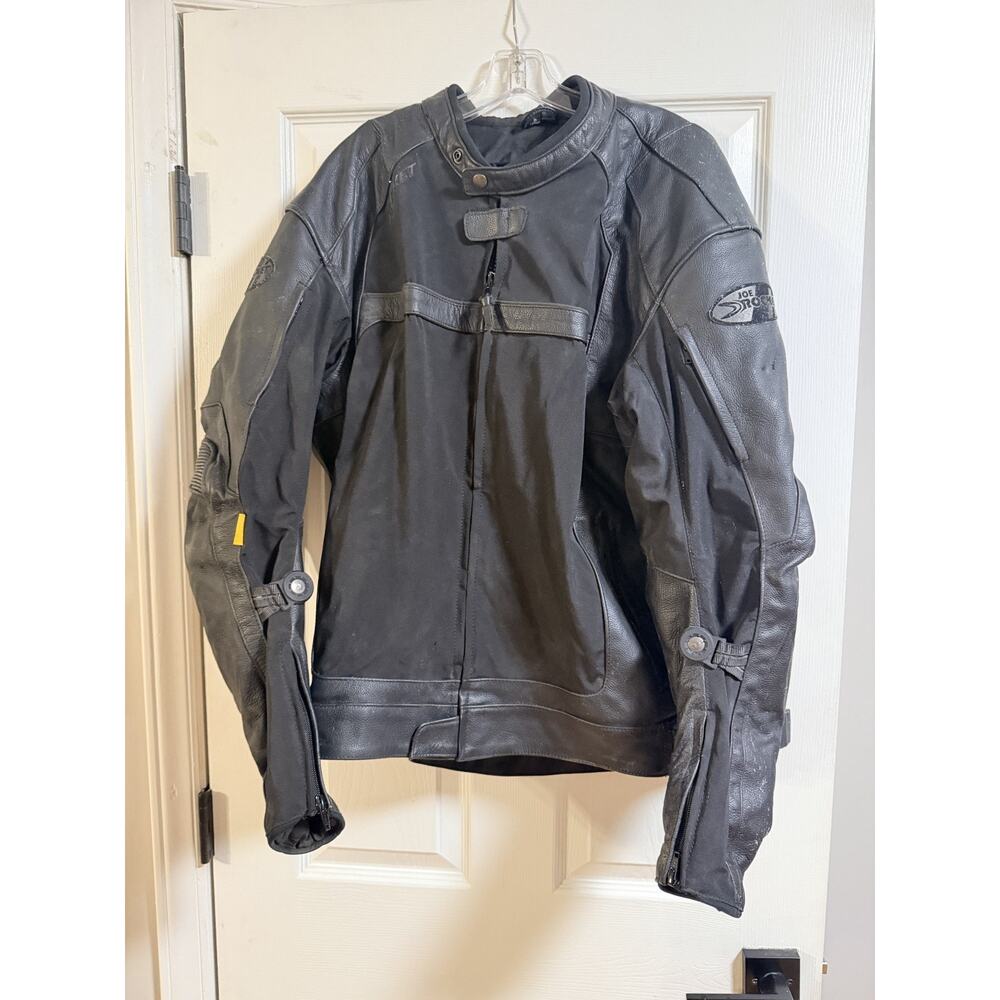Joe Rocket Leather Motorcycle Jacket CE Armored Vented - US Men's 50